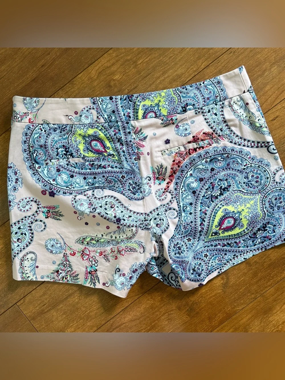 Vintage Express Pink Paisley Bold Pastel Shorts-Size 4
